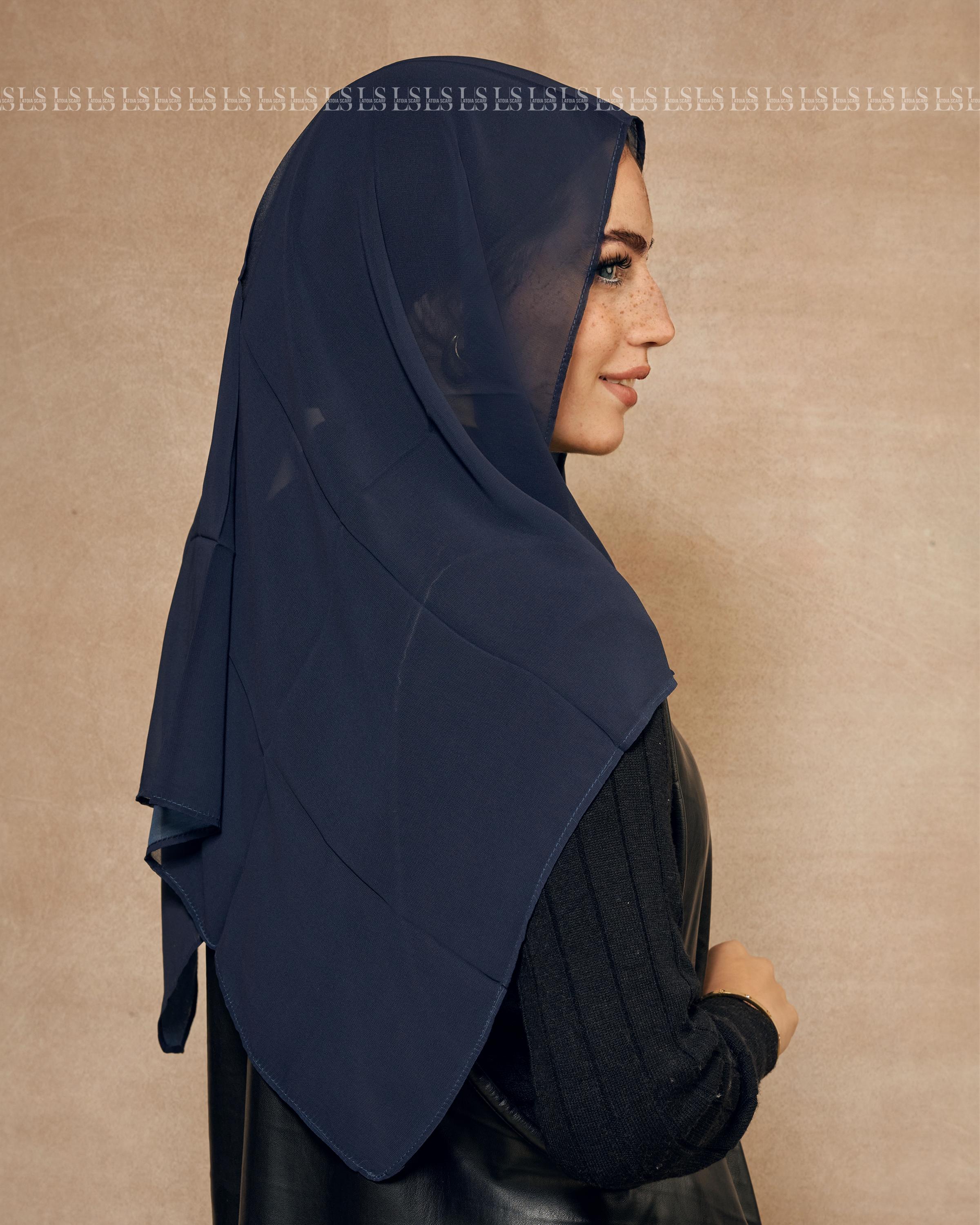 Navy Blue Easy Scarf