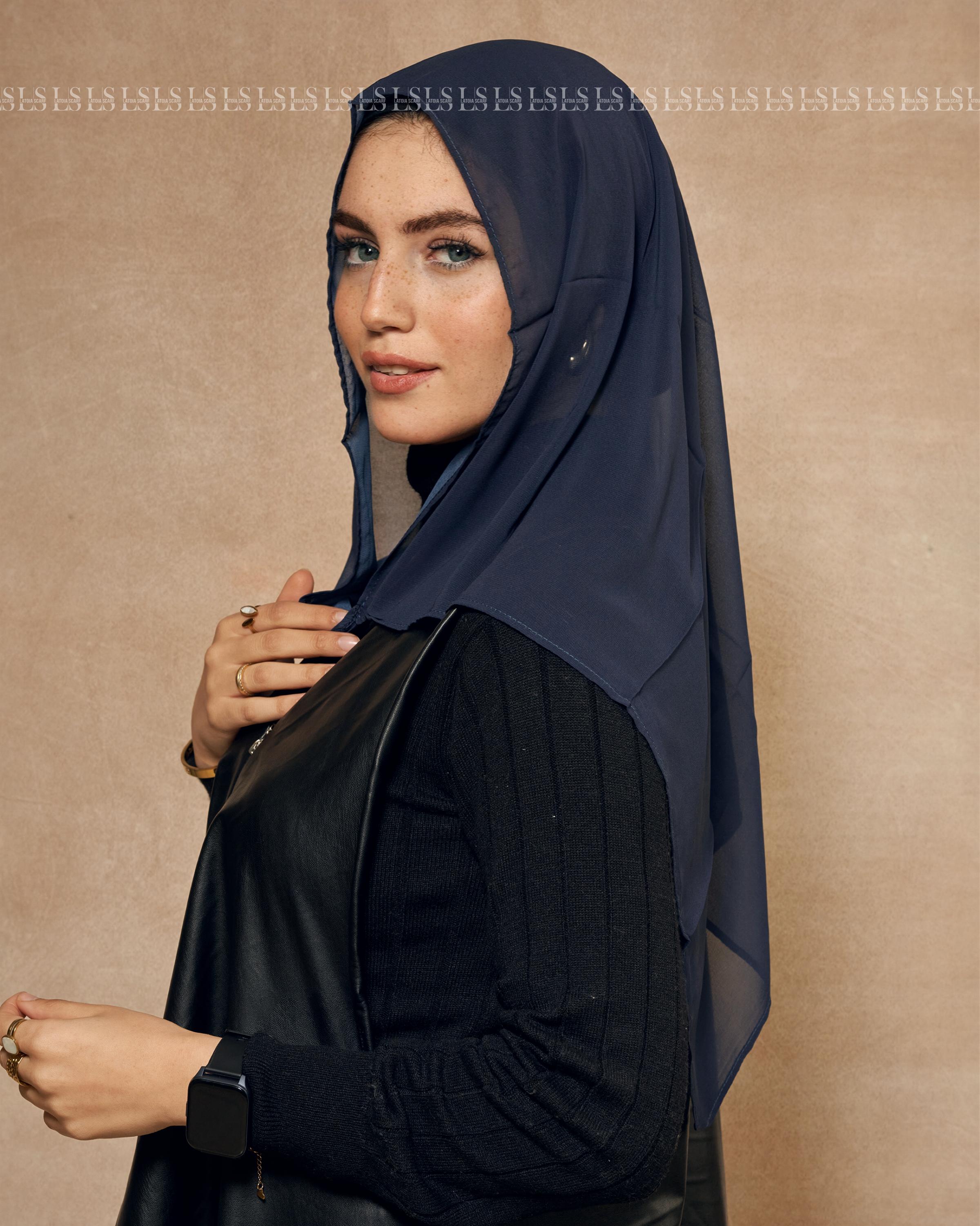 Navy Blue Easy Scarf
