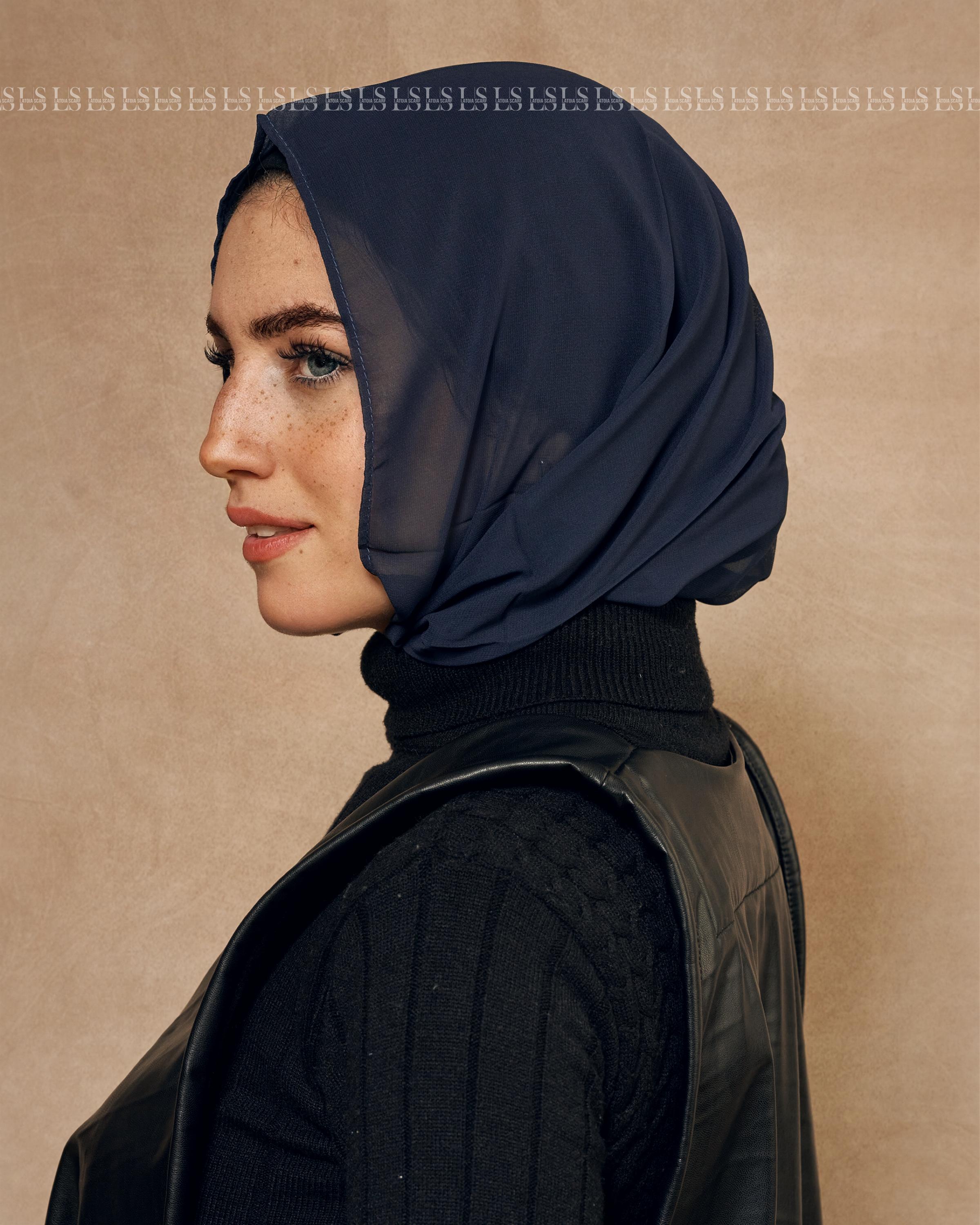 Navy Blue Easy Scarf